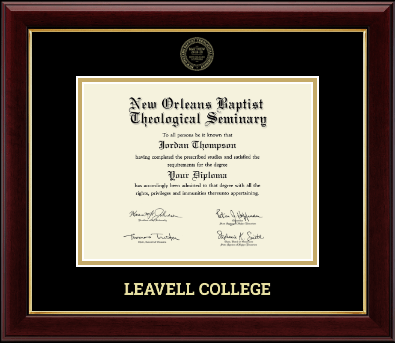 New Orleans Baptist Theological Seminary diploma frame - Gold Embossed Diploma Frame in Gallery