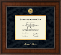 Bard College at Simon's Rock diploma frame - Presidential Gold Engraved Diploma Frame in Madison