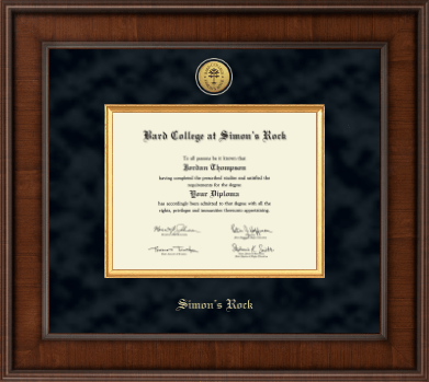 Bard College at Simon's Rock diploma frame - Presidential Gold Engraved Diploma Frame in Madison