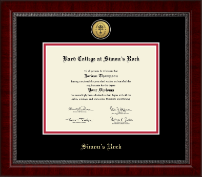 Bard College at Simon's Rock diploma frame - Gold Engraved Medallion Diploma Frame in Sutton
