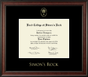Bard College at Simon's Rock diploma frame - Gold Embossed Diploma Frame in Studio