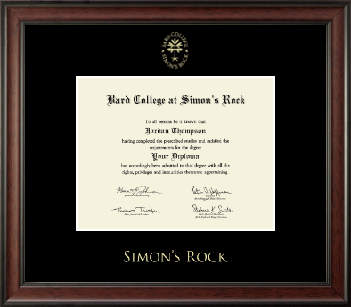 Bard College at Simon's Rock diploma frame - Gold Embossed Diploma Frame in Studio