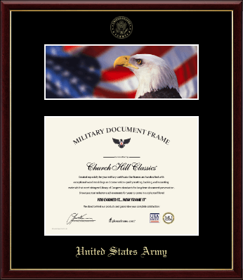 United States Army certificate frame - US Army Photo and Honorable Discharge Certificate Frame - Flag with Eagle in Galleria