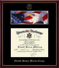 Honorable Discharge Frames certificate frame - US Marines Photo and Honorable Discharge Certificate Frame - Flag and Eagle in Galleria