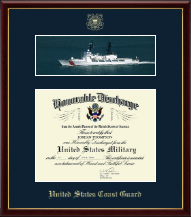 United States Coast Guard certificate frame - US Coast Guard Photo and Honorable Discharge Certificate Frame in Galleria