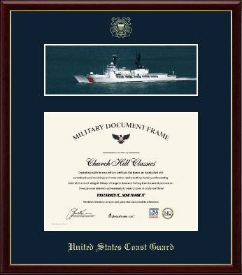 Honorable Discharge Frames certificate frame - US Coast Guard Photo and Honorable Discharge Certificate Frame in Galleria