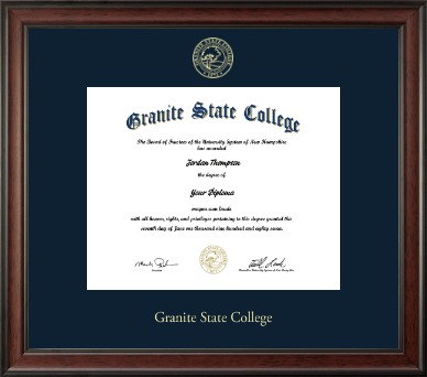 Granite State College diploma frame - Gold Embossed Diploma Frame in Studio