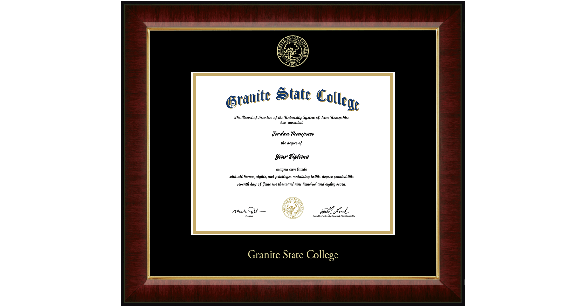 Granite State College Diploma Frame Church Hill Classics