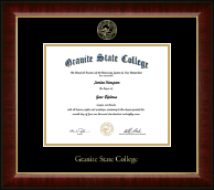 Granite State College Gold Embossed Diploma Frame in Murano