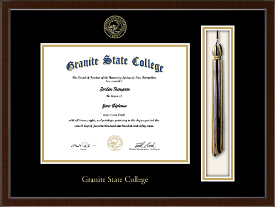 Granite State College diploma frame - Tassel & Cord Diploma Frame in Delta