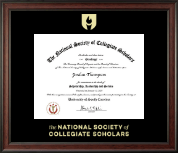 The National Society of Collegiate Scholars Gold Embossed Certificate Frame in Studio