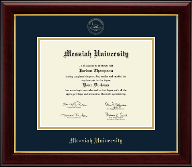 Messiah University diploma frame - Gold Embossed Diploma Frame in Gallery