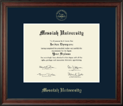 Messiah University diploma frame - Gold Embossed Diploma Frame in Studio