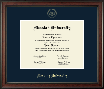 Messiah University diploma frame - Gold Embossed Diploma Frame in Studio