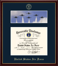 United States Air Force certificate frame - US Air Force Photo and Honorable Discharge Certificate Frame - Jets in Galleria
