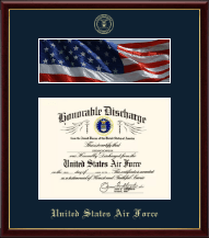 United States Air Force certificate frame - US Air Force Photo and Honorable Discharge Certificate Frame - Flag in Galleria