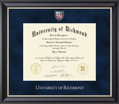 University of Richmond diploma frame - Regal Edition Diploma Frame in Noir
