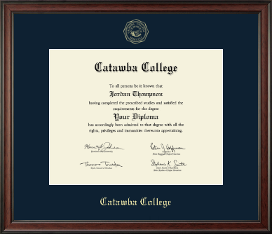 Catawba College diploma frame - Gold Embossed Diploma Frame in Studio