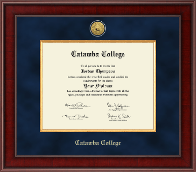 Catawba College diploma frame - Presidential Gold Engraved Diploma Frame in Jefferson