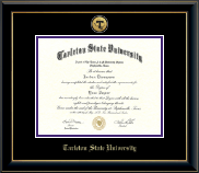 Tarleton State University diploma frame - Gold Engraved Medallion Diploma Frame in Onyx Gold
