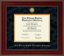New Orleans Baptist Theological Seminary Presidential Gold Engraved Diploma Frame in Jefferson
