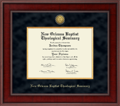 New Orleans Baptist Theological Seminary diploma frame - Presidential Gold Engraved Diploma Frame in Jefferson