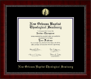 New Orleans Baptist Theological Seminary diploma frame - Gold Embossed Diploma Frame in Sutton