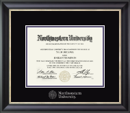 Northwestern University diploma frame - Silver Embossed Diploma Frame in Noir