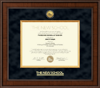 The New School Presidential Gold Engraved Diploma Frame in Madison