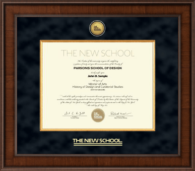 The New School diploma frame - Presidential Gold Engraved Diploma Frame in Madison