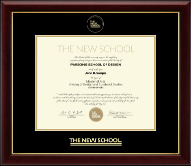 The New School diploma frame - Gold Embossed Diploma Frame in Gallery