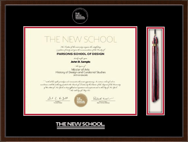 The New School diploma frame - Tassel & Cord Diploma Frame in Delta