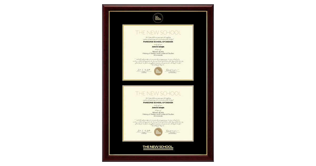 Double Diploma Frame in Gallery The New School Item 366811 from The New School