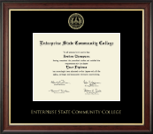 Enterprise  State Community College Gold Embossed Diploma Frame in Studio Gold