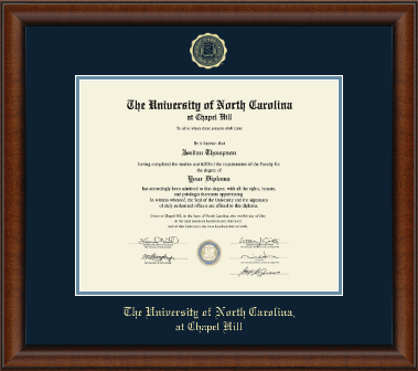 University of North Carolina Chapel Hill diploma frame - Gold Embossed Diploma Frame in Austin