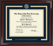 Our Lady of the Lake University Showcase Edition Diploma Frame in Encore