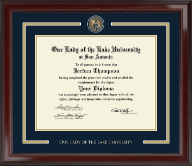 Our Lady of the Lake University diploma frame - Showcase Edition Diploma Frame in Encore