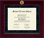 Sidwell Friends School diploma frame - Millennium Gold Engraved Diploma Frame in Cordova