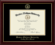 Western Michigan University diploma frame - Gold Embossed Diploma Frame in Gallery