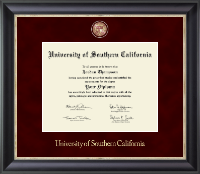 University of Southern California diploma frame - Regal Edition Diploma Frame in Noir