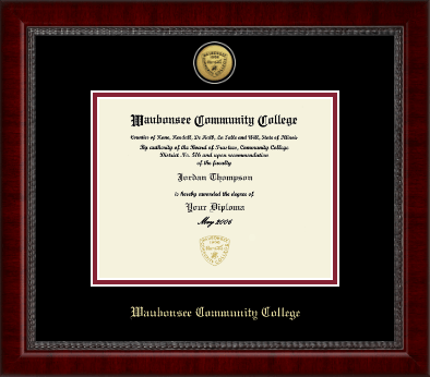 Waubonsee Community College diploma frame - Gold Engraved Medallion Diploma Frame in Sutton