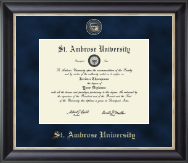 Saint Ambrose University diploma frame - Regal Edition Diploma Frame in Noir