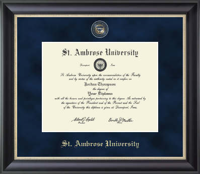 Saint Ambrose University diploma frame - Regal Edition Diploma Frame in Noir