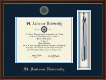 Saint Ambrose University Tassel Edition Diploma Frame in Delta