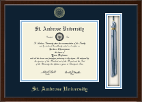 Saint Ambrose University diploma frame - Tassel & Cord Diploma Frame in Delta