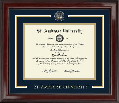 Saint Ambrose University diploma frame - Showcase Edition Diploma Frame in Encore