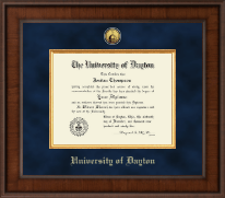 University of Dayton Presidential Gold Engraved Diploma Frame in Madison