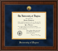 University of Dayton Presidential Gold Engraved Diploma Frame in Madison