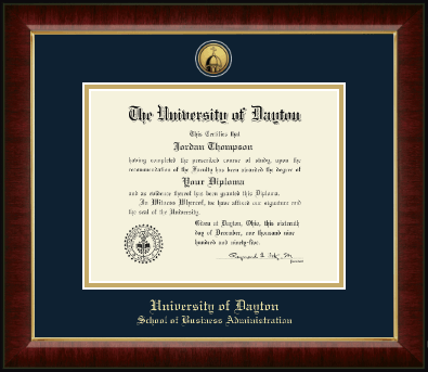 University of Dayton diploma frame - Gold Engraved Medallion Diploma Frame in Murano