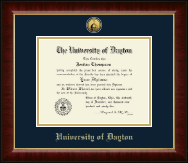University of Dayton Gold Engraved Medallion Diploma Frame in Murano